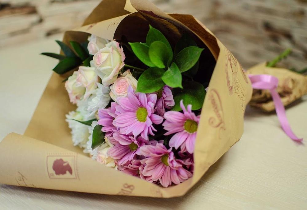 Букет цветов из: Розы и Хризантемы в Арзамасе