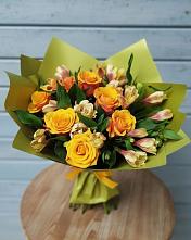 Букет цветов из:  Альстромерии и Розы в Арзамасе