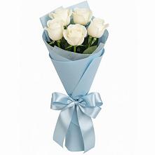 Букет 5 Белых роз Проуд в Арзамасе