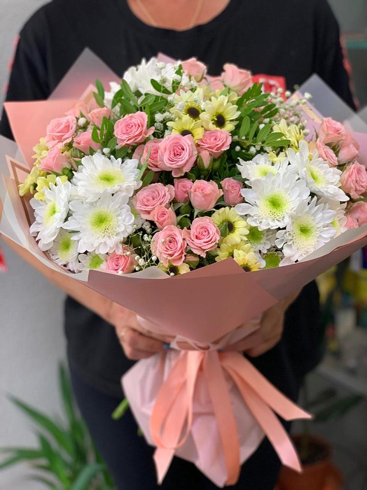 Букет цветов из: Розы и Хризантемы в Арзамасе
