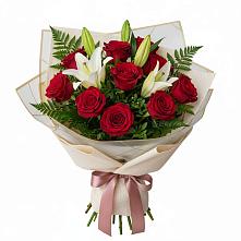 Букет цветов из:  Лилии и Розы в Арзамасе