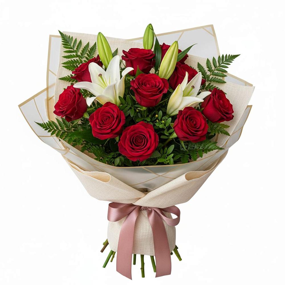 Букет цветов из: Лилии и Розы в Арзамасе