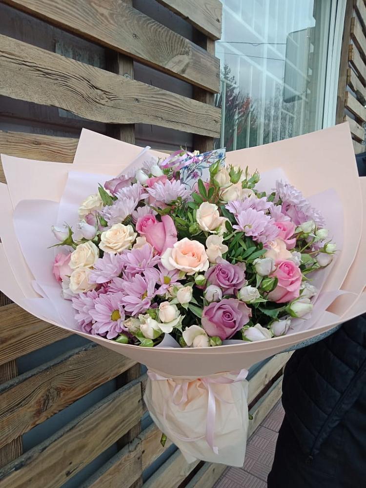 Букет цветов из: Розы и Хризантемы в Арзамасе