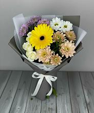 Букет цветов из:  Розы, Герберы и Хризантемы в Арзамасе