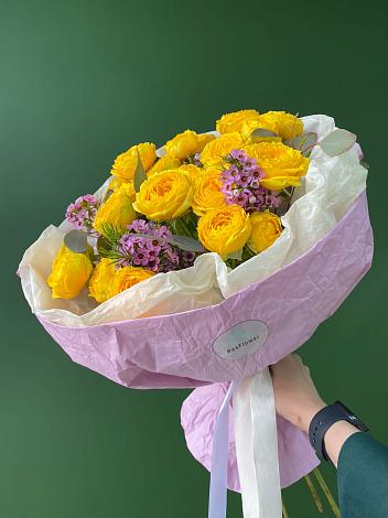 Букет Кустовые желтые розы в Арзамасе