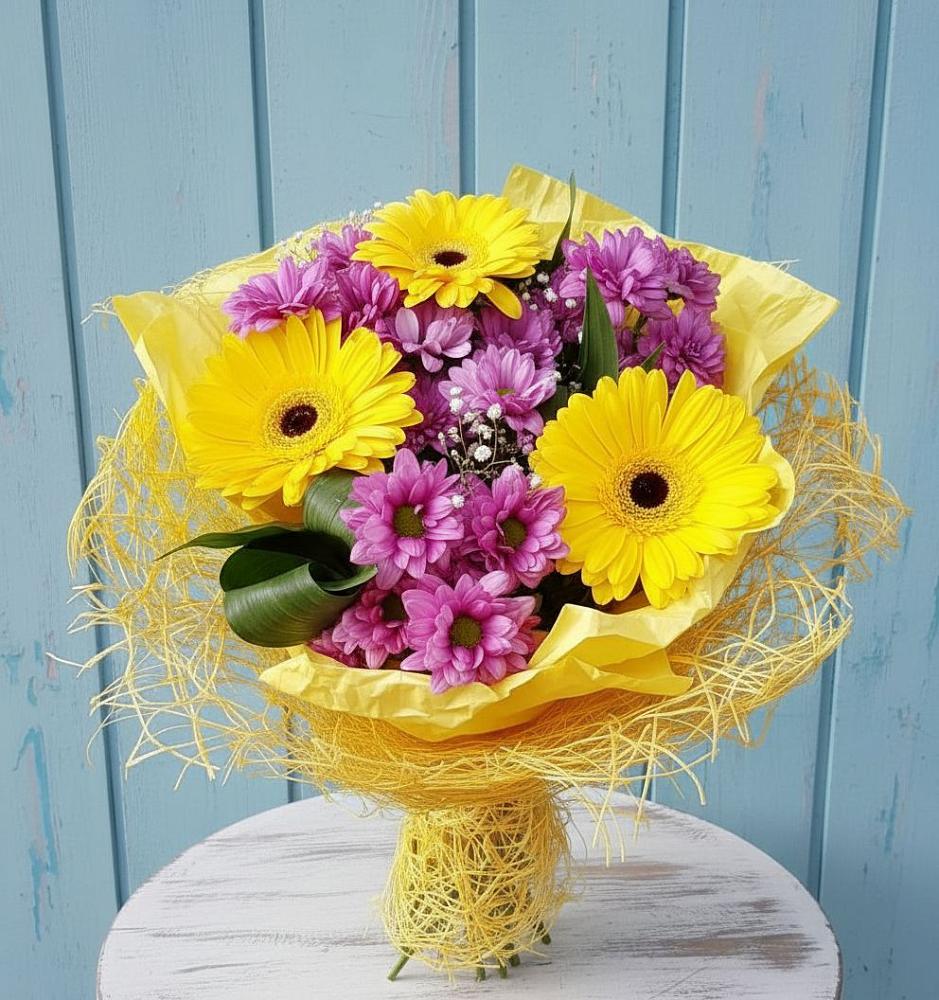 Букет цветов из: Хризантемы и Герберы в Арзамасе