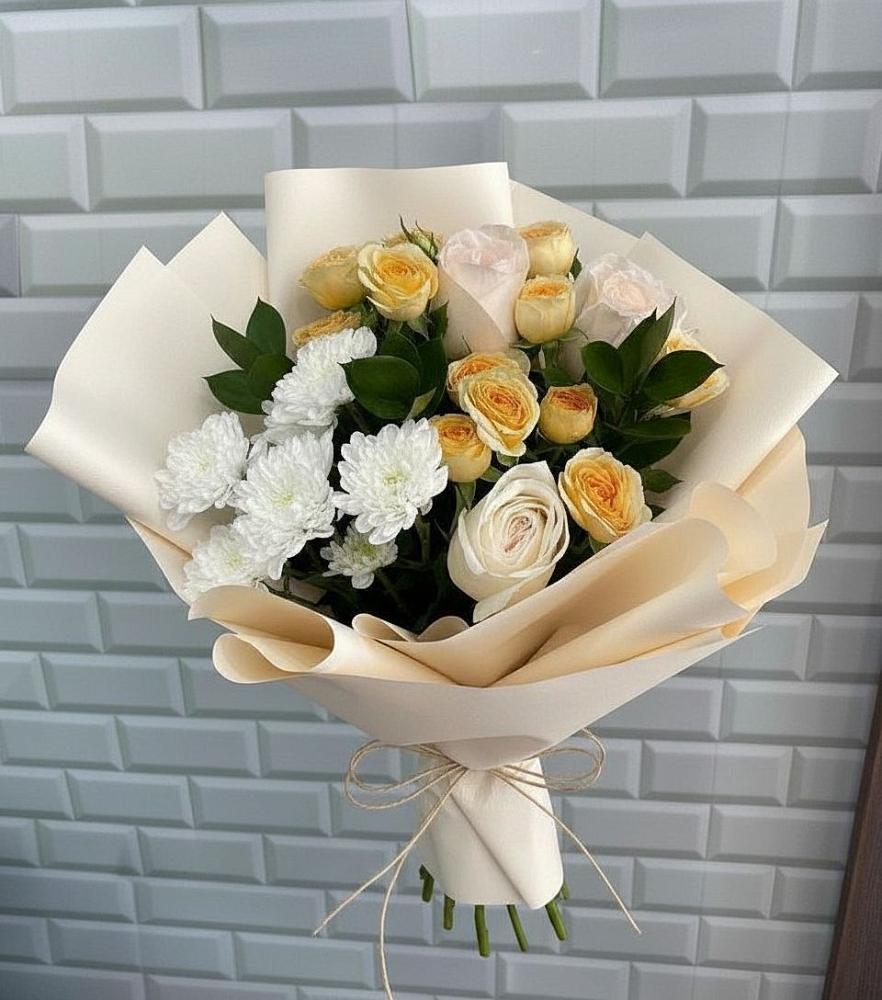 Букет цветов из: Розы и Хризантемы в Арзамасе