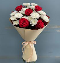 Букет цветов из:  Розы и Хризантемы #REPLACE_PRED# Арзамасе