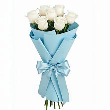 Букет 7 белых роз Проуд в Арзамасе