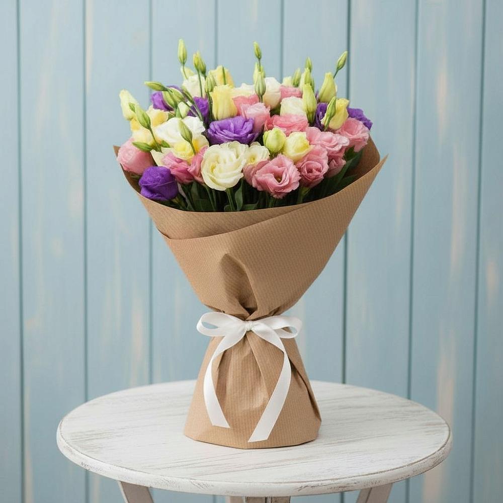 Букет цветов из: Лизиантусы в Арзамасе