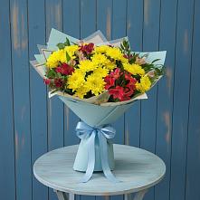 Букет цветов из:  Альстромерии и Хризантемы в Арзамасе
