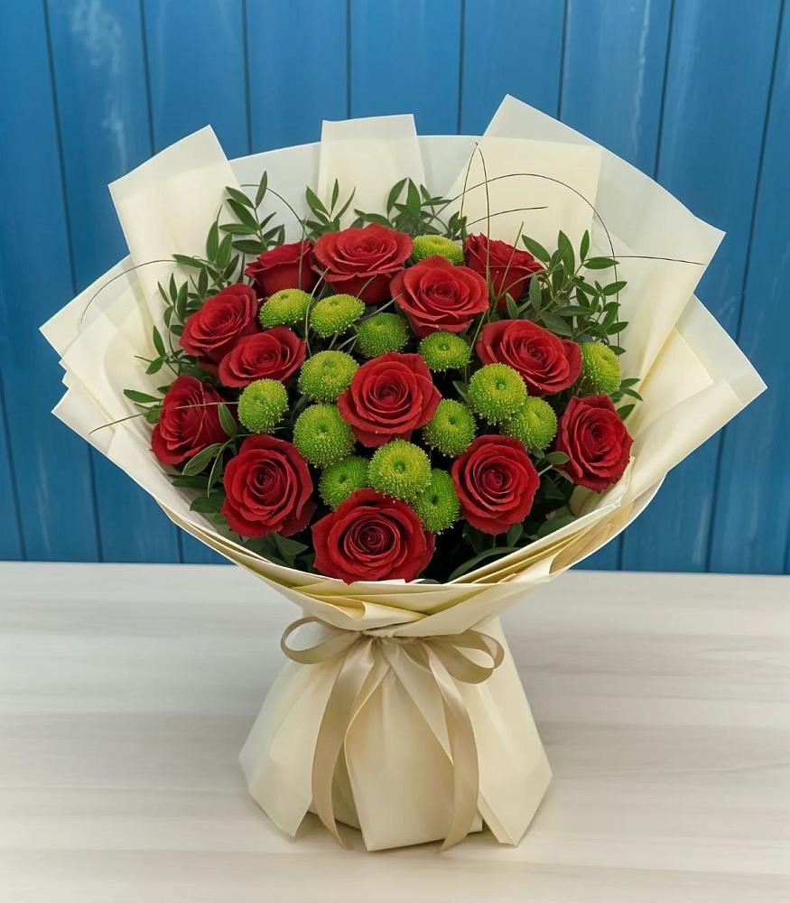 Букет цветов из: Розы и Хризантемы в Арзамасе