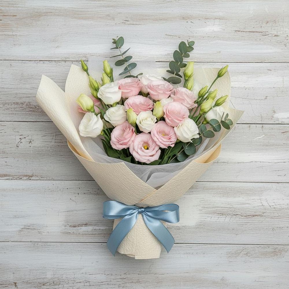 Букет цветов из: Лизиантусы в Арзамасе